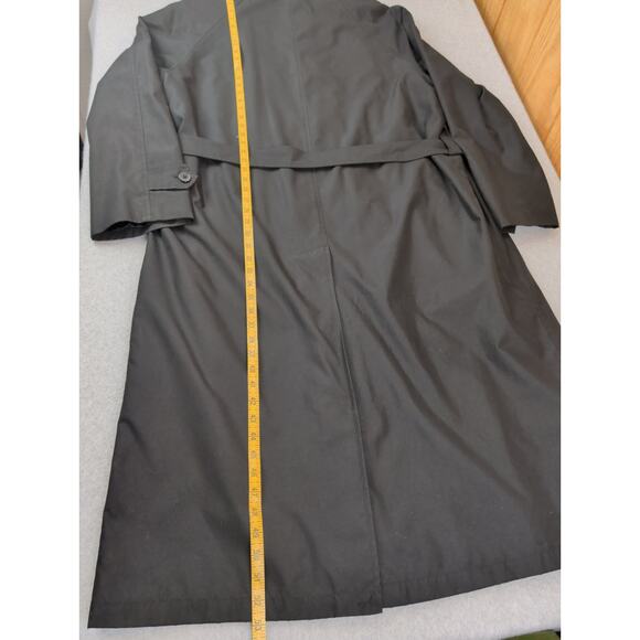 Pronto-Uomo Mens Trenchcoat Raincoat Mac Jacket Black 46 ExLong Removable Lining - Picture 12 of 13